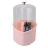 Acouto 8Pcs Makeup Brushes Set with Rotating B Holder , C Lid Vanity Desktop Hroom e Case for Metics Brushes Holder (Pink Case) view 4