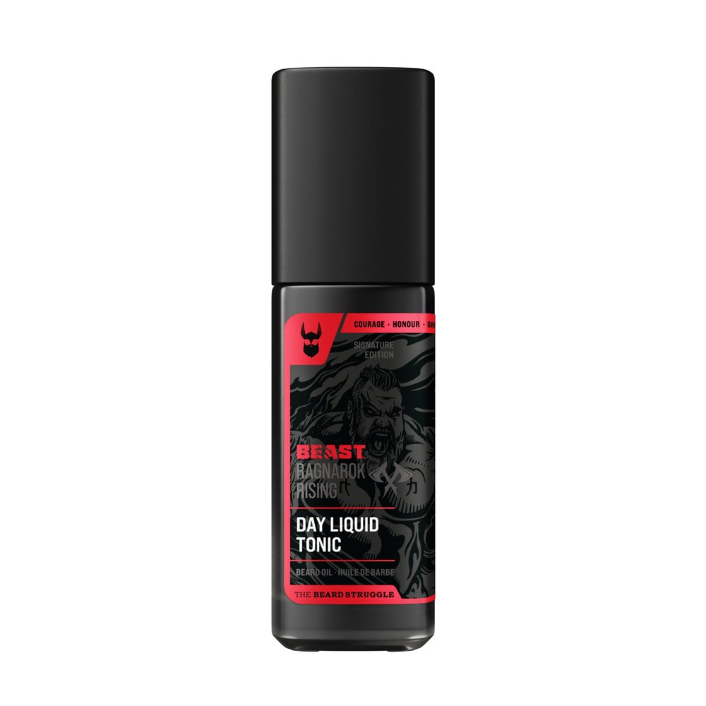 The Beard Struggle The Beast Line Beard Oil for Men Ragnarok Rising Eddie Hall Beast Line - Signature Edition - Day Liquid Tonic Beard Growth Oil - Beast Collection 1 fl oz