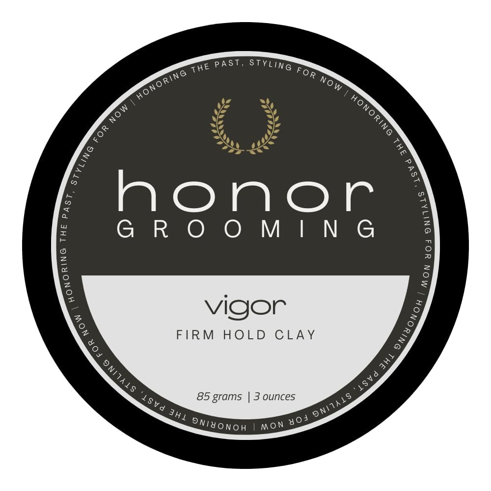 Honor Grooming - Vigor Firm Hold Clay, 3 oz. | Firm Hold | Flexible Control | Matte Finish | Great Definition | Lemongrass Scented