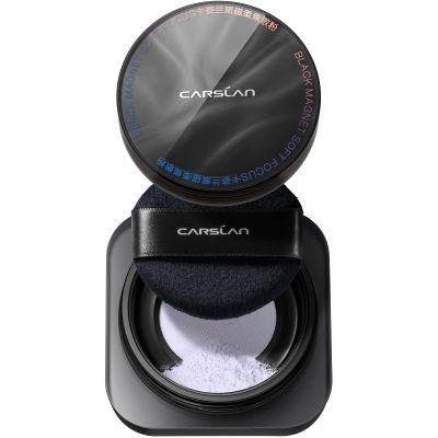 CARSLAN 2.0 Black Magnet Soft Focus Make Up Powder, Waterproof Loose Setting Powder, 24H Longlasting, Oil Control, Talc-Free Face Powder, 01 Light Purple For Dry&Com Skin, 0.28Oz