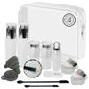 14 Pcs Travel Skincare Containers Set-TSA Approved Toiletry Bag & Glass Travel Bottles for Toiletries Pump, Spray & Dropper Bottles Travel Size Containers for Foundation, Serum Moisturizer Oil & Cream view 1