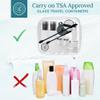 14 Pcs Travel Skincare Containers Set-TSA Approved Toiletry Bag & Glass Travel Bottles for Toiletries Pump, Spray & Dropper Bottles Travel Size Containers for Foundation, Serum Moisturizer Oil & Cream view 3