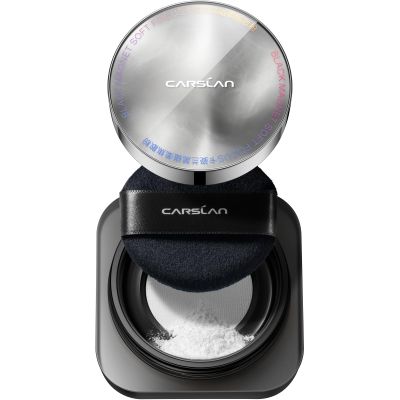CARSLAN Black Magnet Soft Focus Make Up Powder, Waterproof Loose Setting Powder, 24H Longlasting, Oil Control, Talc-Free Face Powder, 02 Translucent For Oily Skin, 0.28Oz