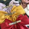 10 PCS Large Hair Bows for Women Girls Big Ribbon Bow Hair Clips with Long Tails Cute Hair Accessories for Women Girls Silky Satin Bows for Hair view 4