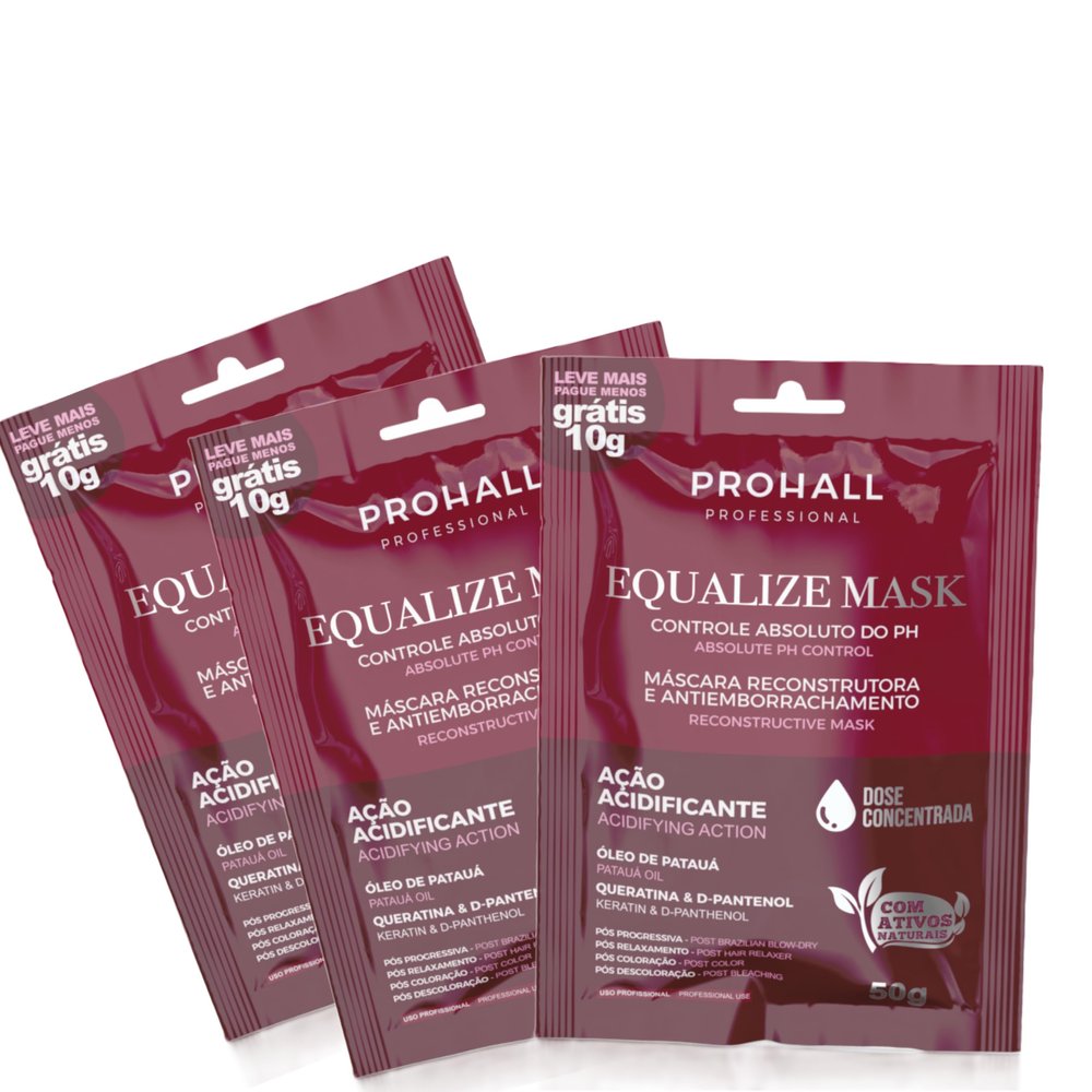 Deep Conditioning Hair Mask Treatment for Keratin Color Treated & Bleached Blonde Hair-Neutralize Toxic Chemical, Balance PH Level-PH Stabilizing Equalize Hair Mask for Damaged Hair-1.7FLOz x3-Prohall