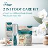 Fivona 2 in 1 Foot Care Kit - Epsom Salt Foot Soak Blend with Tea Tree and Essential Oils - Double-Sided Foot File Stainless Steel Pedicure Tool for Cracked Heels, Callus Remover view 2