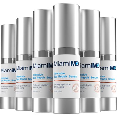 Eye Serum (15ml) Under Eye Treatment for Dark Circles, Crow's Feet & Eye Bags - Eye Serum for All Skin Type - Anti-Aging Under Eye Cream - Reduces Eye Puffiness - For Day & Night Time Use - 6 PACK