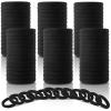 120PCS DWKFEOQ Black Hair Ties for Women Girls, Elastic Ponytail Holders, Cotton Seamless Hair Bands, No Damage for Thick Hair, 1.8 Inch in Diameter (Black) view 1