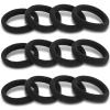 120PCS DWKFEOQ Black Hair Ties for Women Girls, Elastic Ponytail Holders, Cotton Seamless Hair Bands, No Damage for Thick Hair, 1.8 Inch in Diameter (Black) view 2