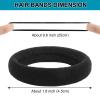 120PCS DWKFEOQ Black Hair Ties for Women Girls, Elastic Ponytail Holders, Cotton Seamless Hair Bands, No Damage for Thick Hair, 1.8 Inch in Diameter (Black) view 3