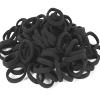 120PCS DWKFEOQ Black Hair Ties for Women Girls, Elastic Ponytail Holders, Cotton Seamless Hair Bands, No Damage for Thick Hair, 1.8 Inch in Diameter (Black) view 4