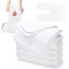 DEAYOU 6 Pack Facial Towels for Estheticians, U-Shaped Spa Towels for Facial, Soft Microfiber Massage Face Towels for Spa Steam, Barbers, Beauty Salons, Skin Care, SPA Centers, Split Design, White view 1