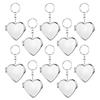 10 Pcs Compact Mirror Portable Metal Folding Mirror with Key Ring for Pockets Bags Wallets Travel Toiletries Gifts - Heart view 1