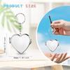 10 Pcs Compact Mirror Portable Metal Folding Mirror with Key Ring for Pockets Bags Wallets Travel Toiletries Gifts - Heart view 2