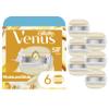 Venus MoistureGlide Women's Razor Blades, With Built-in Shave Gel Bars, 6 Razor Blade Refills view 1