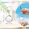 10 Pcs Compact Mirror Portable Metal Folding Mirror with Key Ring for Pockets Bags Wallets Travel Toiletries Gifts - Round view 2
