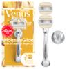 Venus Moistureglide Women's Razor, Reusable Handle, 2 Razor Blade Refills and Shower Holder view 1