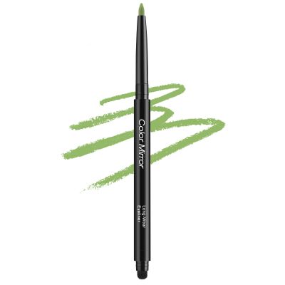 Color Mirror Smudge Proof Eyeliner, Waterproof Retractable Eye liner with Brush, Matte and Shimmer Eyeliner Pencil, Creamy Texture, Long lasting & Smooth(15 Wheatgrass Matte)