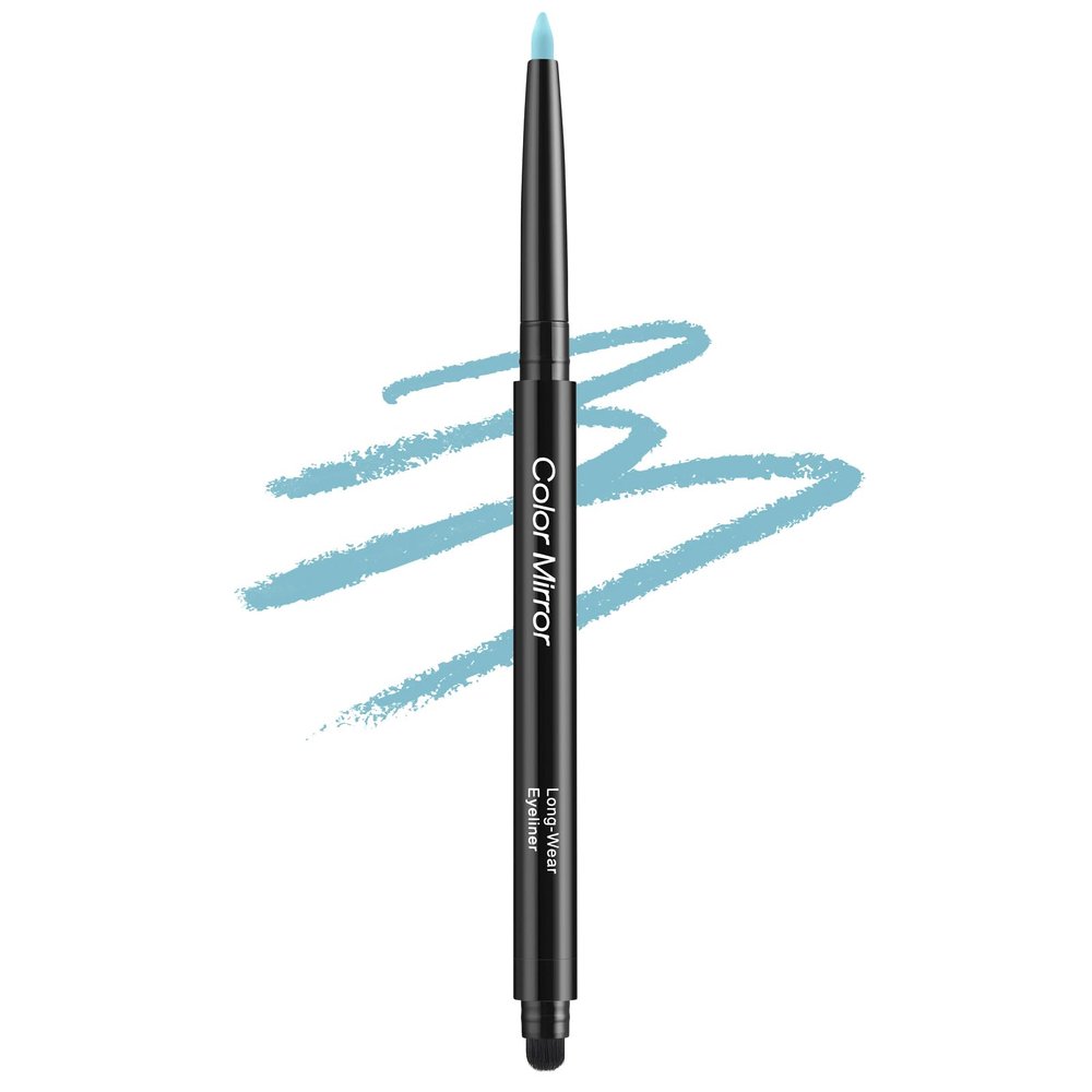 Color Mirror Smudge Proof Eyeliner, Waterproof Retractable Eye liner with Brush, Matte and Shimmer Eyeliner Pencil, Creamy Texture, Long lasting & Smooth(09 Bright Blue Matte)