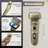 Electric Shaver with Digital Display, Metallic Gold Finish view 2