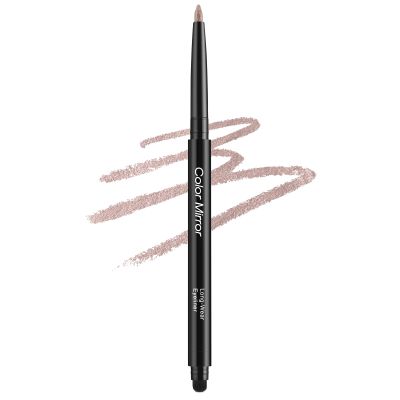 Color Mirror Smudge Proof Eyeliner, Waterproof Retractable Eye liner with Brush, Matte and Shimmer Eyeliner Pencil, Creamy Texture, Long lasting & Smooth(45 Champagne Shimmer)