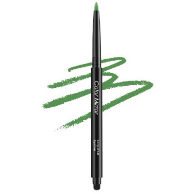 Color Mirror Smudge Proof Eyeliner, Waterproof Retractable Eye liner with Brush, Matte and Shimmer Eyeliner Pencil, Creamy Texture, Long lasting & Smooth,07 Celery Matte