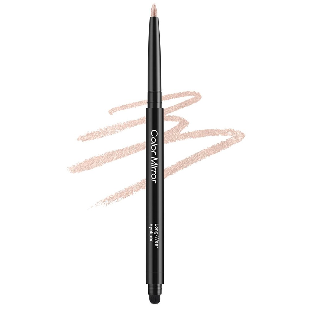 Color Mirror Smudge Proof Eyeliner, Waterproof Retractable Eye liner with Brush, Matte and Shimmer Eyeliner Pencil, Creamy Texture, Long lasting & Smooth(47 Baby Pink Shimmer)