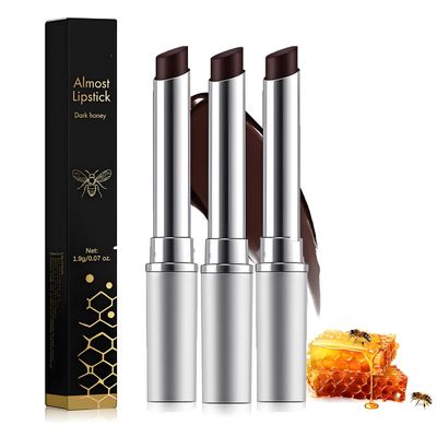3Pcs Honey Lipstick Moisturizing Lip Balm - Natural Hydrating Lip Color That Enhances Makeup Looks - Sheer Finish with Black Cherry Tint Keeps Lips Soft, Supple, and Protected for Everyday Use