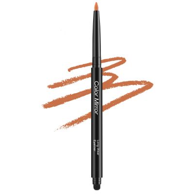 Color Mirror Smudge Proof Eyeliner, Waterproof Retractable Eye liner with Brush, Matte and Shimmer Eyeliner Pencil, Creamy Texture, Long lasting & Smooth(06 Orange Matte)