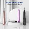 AIRSEE Studio Basic Adapter Portable Electric Nail Drill Machine for Professional, EFile for Acrylic Gel Nails and Manicure Pedicure Polishing Shape, Electric Nail File Kit for Salon Purple view 2