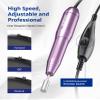 AIRSEE Studio Basic Adapter Portable Electric Nail Drill Machine for Professional, EFile for Acrylic Gel Nails and Manicure Pedicure Polishing Shape, Electric Nail File Kit for Salon Purple view 3