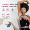 IPL Laser Hair Removal for Women and Men, 2 Lights, 2, 16.6 cm Sapphire Ice Cooling for Sensitive Skin, 4-Pulse Mode for Ingrown Hair, Bikini, Face, Body Permanent Epilator Home Hair Removal Device view 2