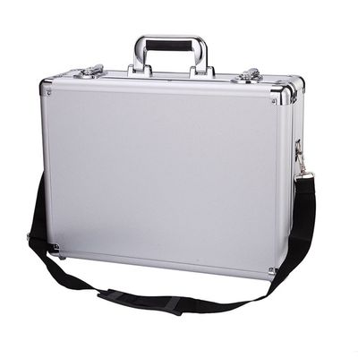 HIONJIN Aluminum Beauty Makeup Suitcase Hairpin Hair Clipper Storage Box Cosmetics Tool Box Shoulder Bag(E)