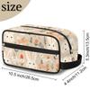 Custom Name Cute Rabbits Beige Toiletry-Bag for Women-Girls, Personalized Cosmetic Makeup Bag, Large Capacity Hanging Kit for Shopping Travel Weekend,Holiday Birthday Gifts for Kids Girls Friends view 3