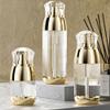 2Pcs 30ml/1oz Empty Clear Round Plastic Lotion Pump Bottle with Gold Pump Head Refillable Cosmetic Dispenser Travel Liquid Soap Container for Foundation Lotion Essential Oil view 4
