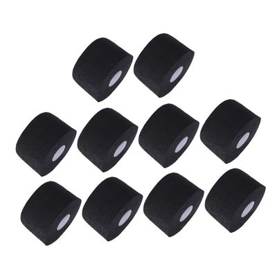 NinthAvenue Basics 10pcs Barber Neck Strip Black Neck Strips Hairdressing Neck Bands Stretchy Paper Neck Protection