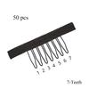 YTBYT 30 Pcs Wig Combs to Secure Wigs 7-Teeth Wig Clips with Cloth for Making Wig Caps (Dark Brown) view 3