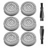 Electric Razor for Men Blades Compatible with rategist Replacement Blades rategist Electric Shaver Blades for rategist Rechargeable Electric Shaver WD787, 2 Cleaning Brush, 6 Pack view 1