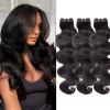 WEQUEEN Human Hair Bundles Body Wave 16A Brazilian Virgin Hair Bundles 22 24 26 Inch Thick Weave Natural Black view 1