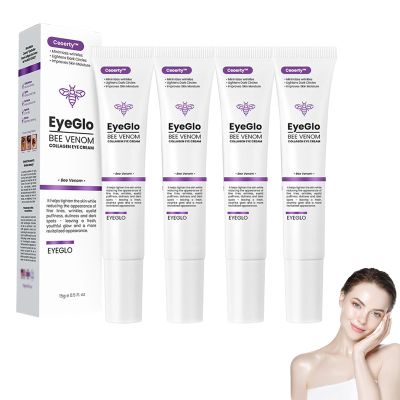Ceoerty EyeGlo Bee Venom Collagen Eye Cream, Advanced Anti Aging Eye Cream, Sporty EyeGlo Bee Venom Collagen Eye Cream For Dark Circles, Puffiness & Bags, Reduce Wrinkles, Fine Lines (4 Pack)