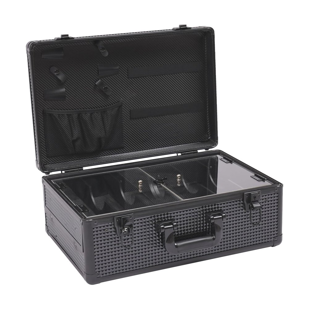 HYYKJ-US Barber Case,Barber Carrying Cases,Barber Cases for Clippers and Supplies,Hairdresser Tool Box Organizer Traveling Case, Portable Travel Barber Suitcase for Clippers and Supplies