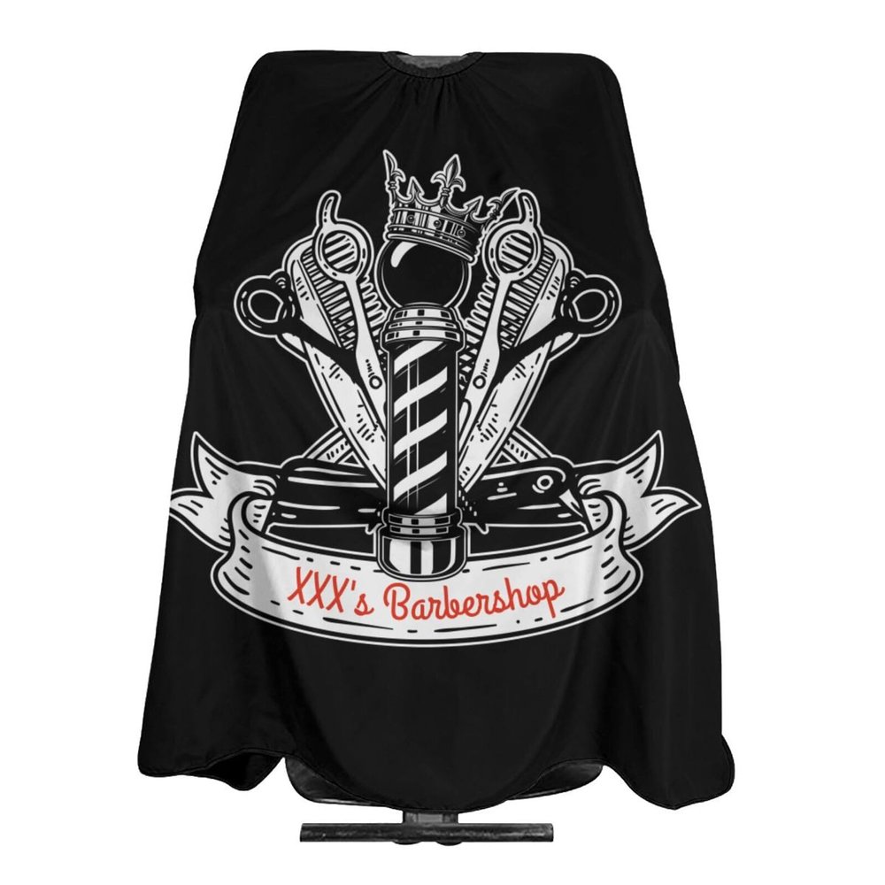 Custom Barber Cape Hairdresser Cape, Add Your Photo Text Logo Personalized Salon Cape for Men, Customized Hair Cutting Cape for Home Salon Barbershop