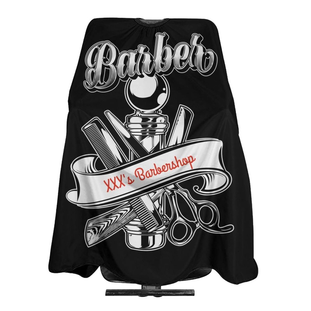 Custom Barber Cape Hairdresser Cape, Add Your Photo Text Logo Personalized Salon Cape for Men, Customized Hair Cutting Cape for Home Salon Barbershop