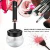 Brush Cleaning Kit, Makeup Brush Cleaning Kit, With 3 Adjustable Speeds, 8 Size Rubber Collars, 30s Automatic Brush Washer And Dryer (Black, Charge Type) view 2