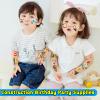10 Sheets Construction Trucks Temporary Tattoo for Kids, 120 Pcs Vehicles Fake Tattoos for Boys Party Favors, Cars Birthday Supplies Decorations view 3