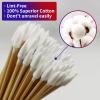 FLIDUKK 200PCS Pointed-tipped Cotton Swabs 6" Inch Long Cotton Swabs with Bamboo Handles Cotton Tipped Applicator for Oil Makeup Gun Applicators, Eye Ears Eyeshadow Brush and Remover Tool view 3