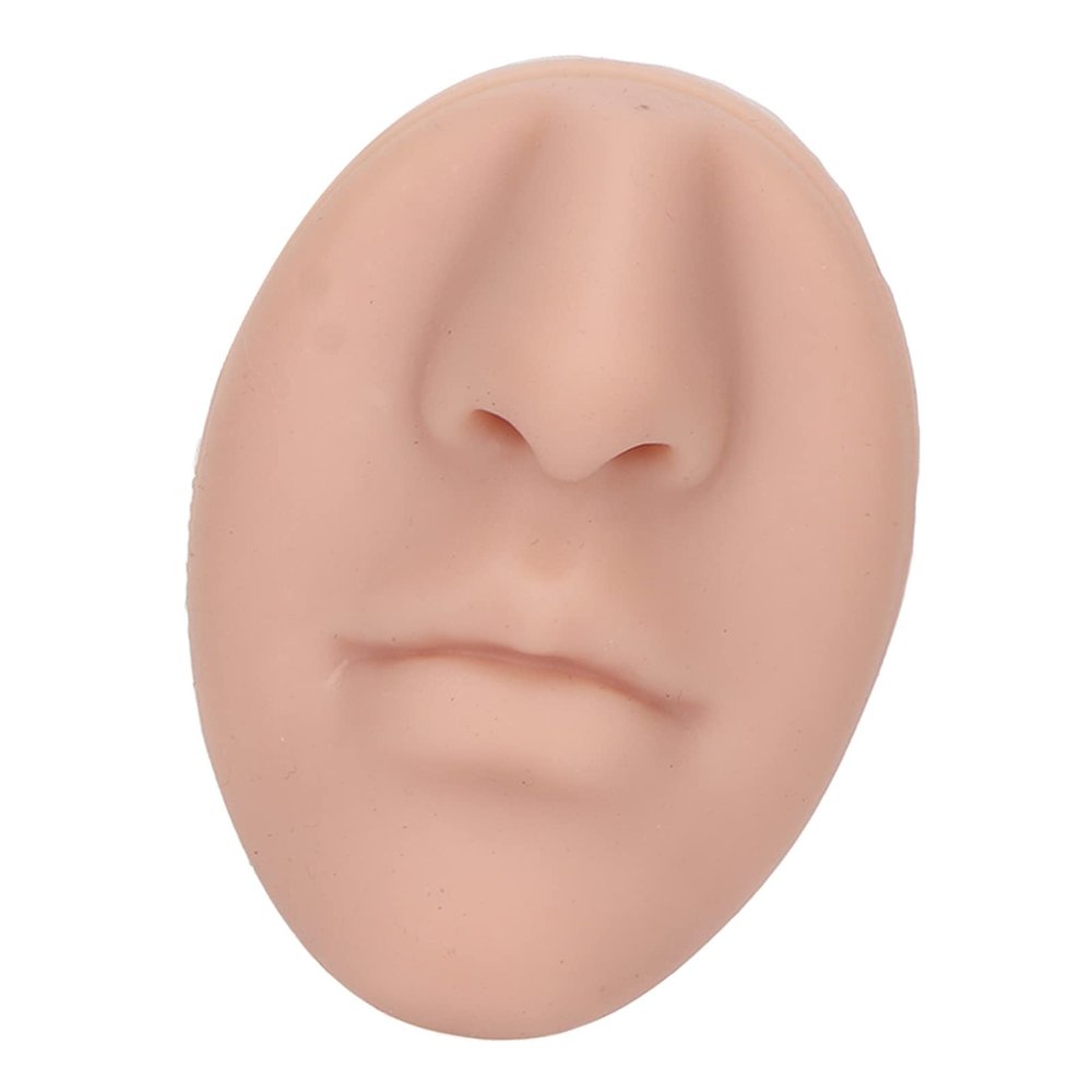 OPPWONG Fake Nose, Fake Body Parts Silicone Body Parts Flexible Elastic Reusable Piercing Silicone Nose Model Silicone Nose Model with Mouth for Earrings Jewelry Display (2)