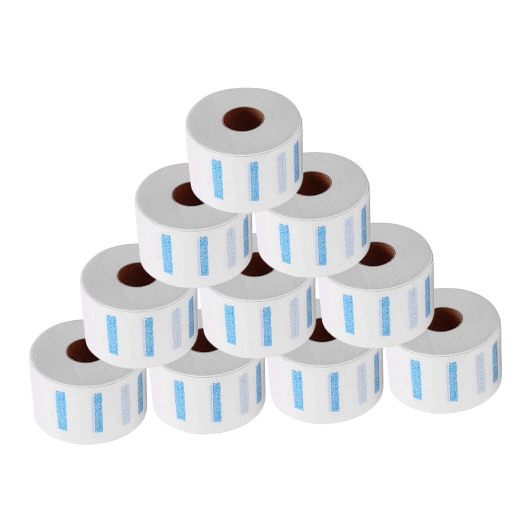 Ipetboom 10rolls Professional Hairdressing Neck Strips Disposable Stretchy Barber Paper Band for Salon Use and Skin-Friendly Design for Hair Cutting and Dyeing