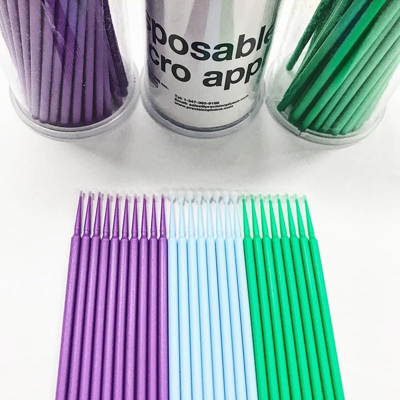 200 Pcs Micro Disposable Swab Bruch Application Eyelash Cotton Swab Makeup Toos (Color: MA-100)
