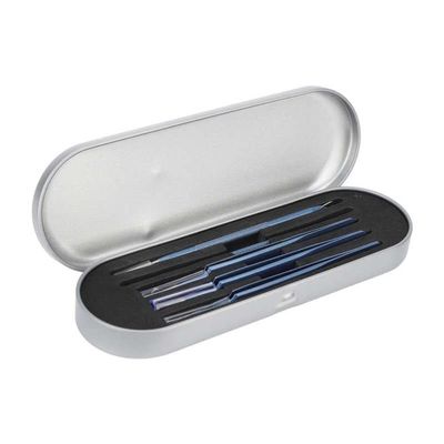 Acne Needle Set Blue Comedone Extractor Mental with Storage Case for Women for Indoor